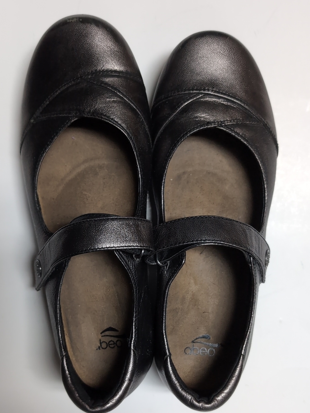 Abeo Black Mary Jane Comfort Flats